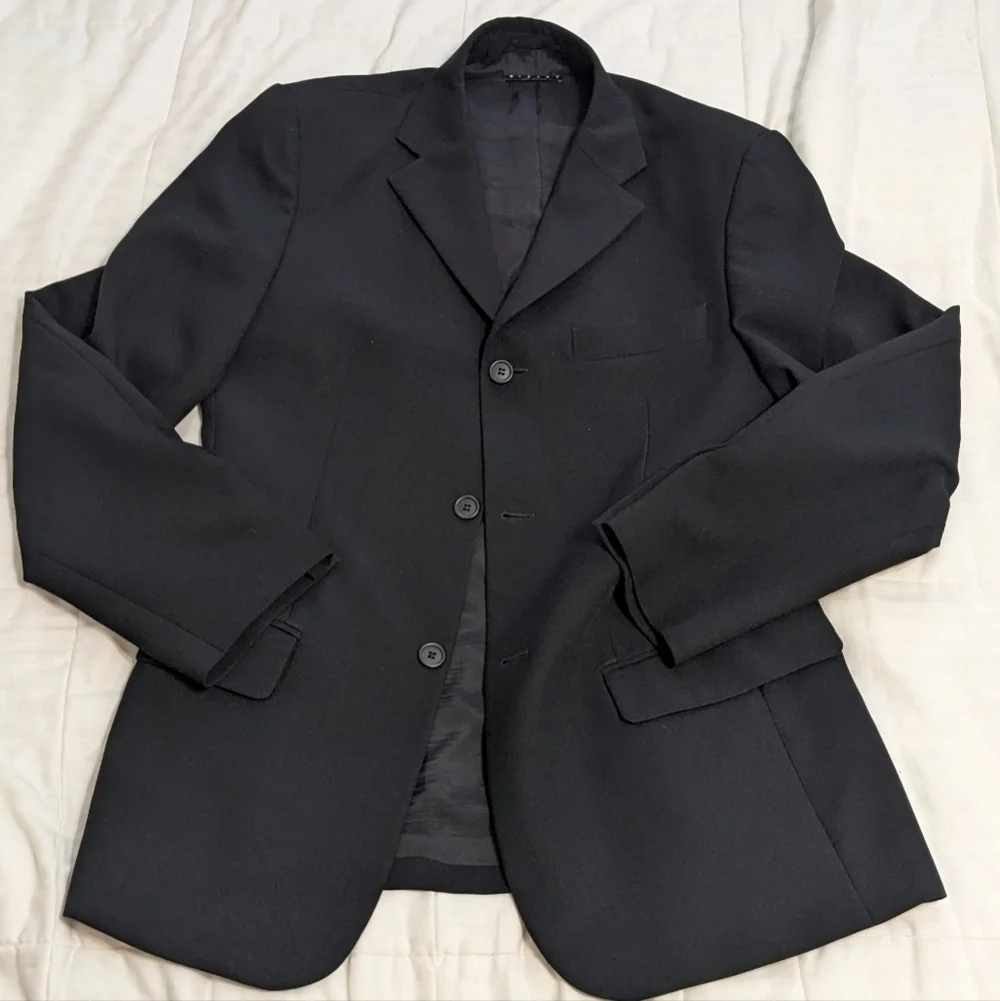 Sisley single breasted black suit jacket size 48